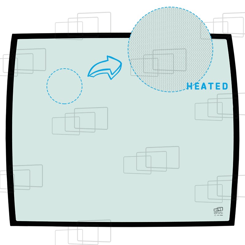 (OEM) FRONT CURVED BONDED HEATED