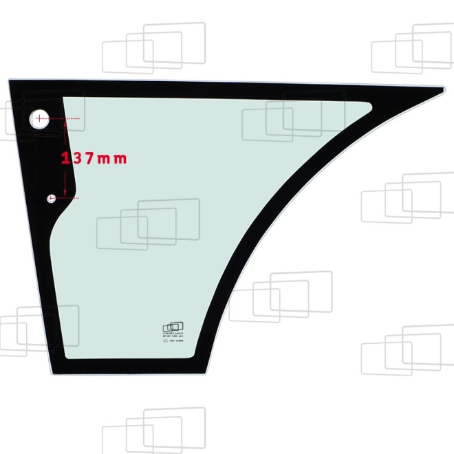 TÜRSCHEIBE UNTEN LINKS 137MM