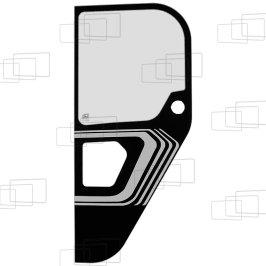 SEITENSCHEIBE HINTEN  LINKS (BOHRUNG 605MM)