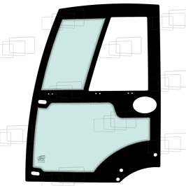 VETRO PORTIERA SINISTRA EURO6 (CASSETTINO ARROTONDATO)