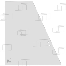 VITRE FENETRE COULISSANTE AVANT COTE DROITE (LOQUET DEMI)