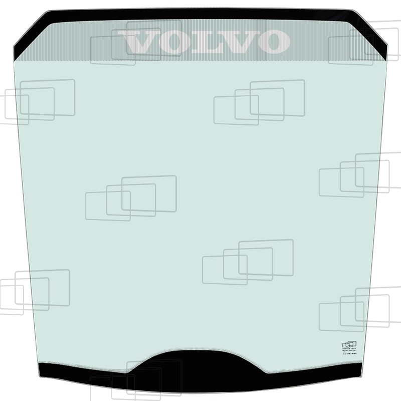 PARABRISAS CENTRAL (VOLVO PRINT) - VERDE -